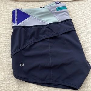Lululemon speed short, 2.5”, size 8, grey/blue